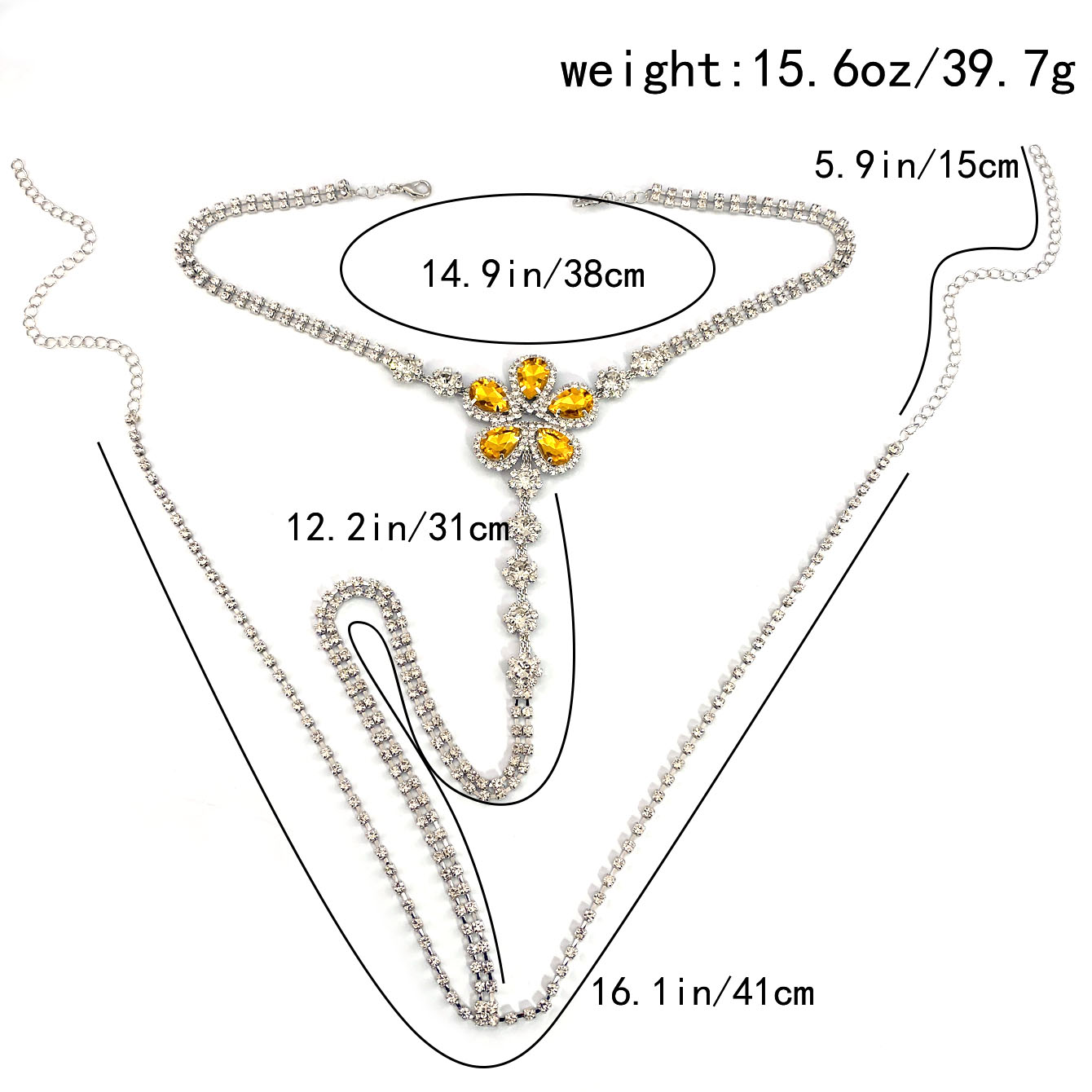 1pc Flower Shaped Sexy Rhinest - Body Jewelry Rhinestone ulasan dan harga