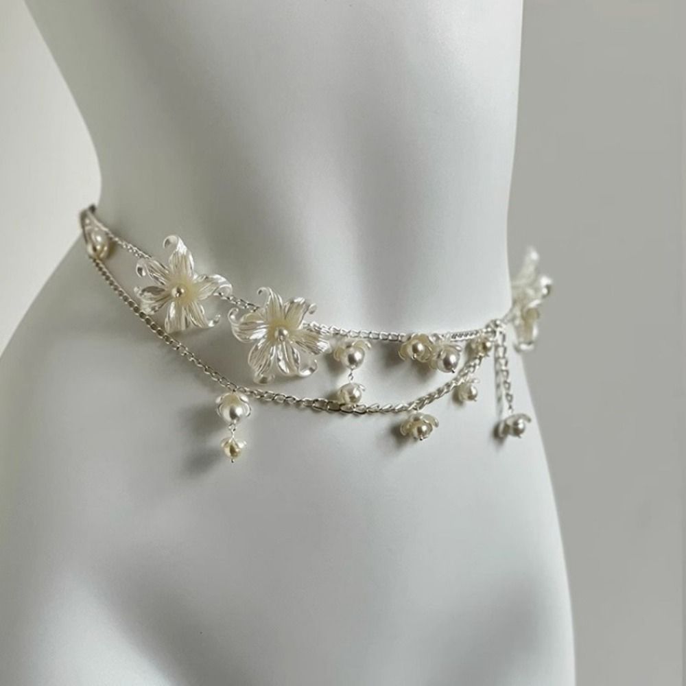 Fashion Elegant Pearl Waist Ch - Body Jewelry Sale ulasan dan harga