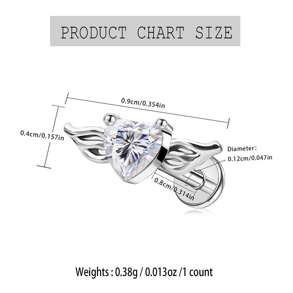 1Pc Flat Back Lip Ring Stud 31 - Body Jewelry Flat Back ulasan dan harga
