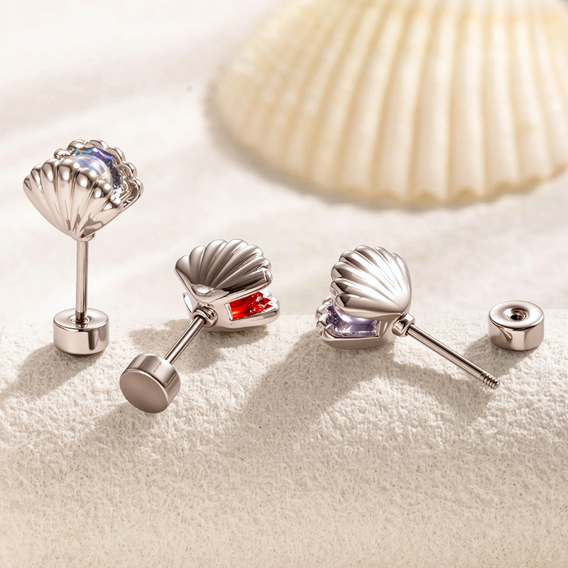 Titanium Ear Stud Earrings, 20 - Flat Back Labret Stud ulasan dan harga