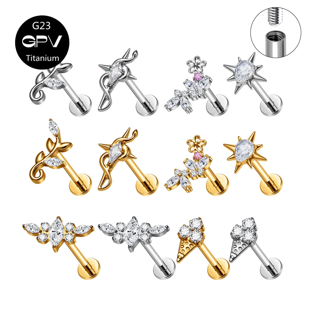 New G23 F136 Titanium Ear Bone - Body Jewelry Titanium ulasan dan harga