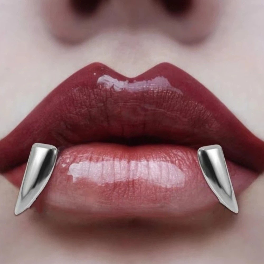 2PCS/Set Exaggerated Fake Lip  - Body Jewelry Lip Ring ulasan dan harga