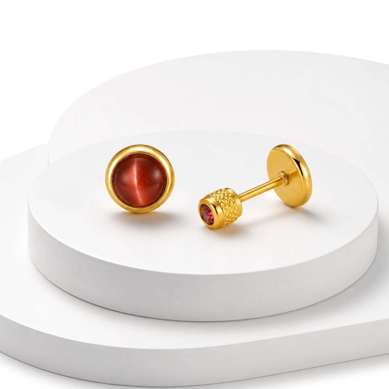 Birthstone Stud Earring for Wo - Body Jewelry Flat Back ulasan dan harga